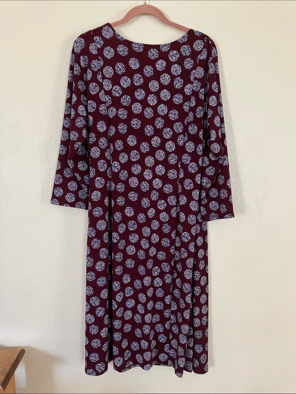 Susan Graver Liquid Knit Faux Wrap Dress, XL - Picture 7 of 7